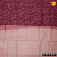 Magenta with beige pure soft silk saree - Thenianantham