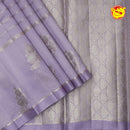 Lavender Dupion Saree With All Over Unique Zari Buttas & Intricate Pallu - Thenianantham