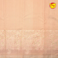 Peach Wedding Silk Saree With Sandal Pallu - Thenianantham