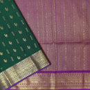 Dark Green With Purple Soft Silk Saree