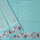 LIGHTBLUE WITH CYENSemi Burberry Silk Saree