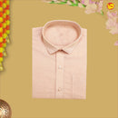 Light Cyan Blue Tissue  Boy’s  Readymade Shirt And Dhoti Set