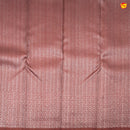 Red Wood With Silver Floral Leaf Motifs and Leaf Border Yuvana Pure Soft Silk Saree - Thenianantham