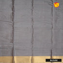 Silver With Light Gray Digital Print Soft Silk Saree - Thenianantham