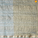 Light Sky Blue Stripes Designs and Tissue Crush Designer Saree with Readymade Designer HandWork Blouse - Thenianantham