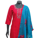 Red Ladies Branded Readymade Chudi Set - Thenianantham