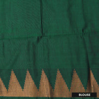 Lavender with Forest Green Soft Silk Saree