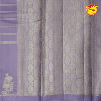 Lavender Dupion Saree With All Over Unique Zari Buttas & Intricate Pallu - Thenianantham