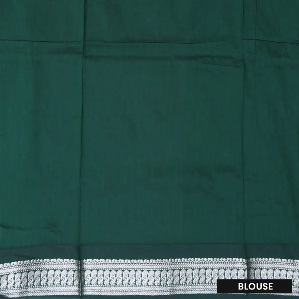 Onion Pink  With  Green  Premium Quality Kalyani Cotton Saree