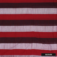 Multicolor Checked Linen Cotton Saree