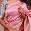 Pink  Colour Semi Dupion Saree
