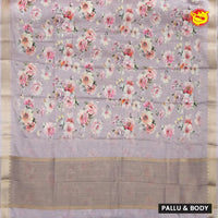 Light Lavender Raw Silk Saree - Thenianantham