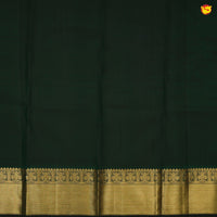 Bottle green subhalya pure silk saree - Thenianantham