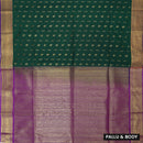 Dark Green With Purple Soft Silk Saree
