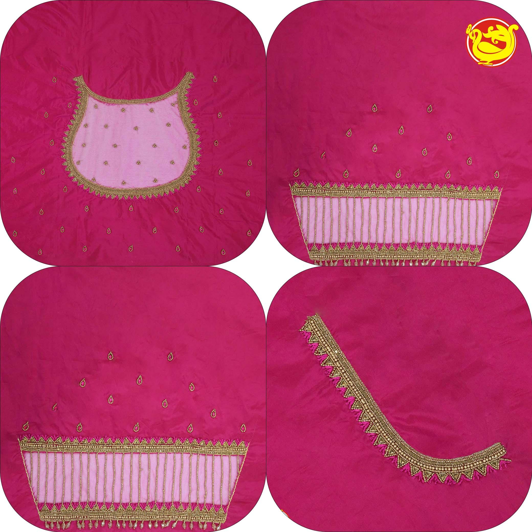 Rani Pink Bridal Aariwork Blouse