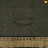 Bottle green subhalya pure silk saree - Thenianantham