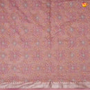 Pink and Gold Mixed With Gold Zari Border With Beads Handwork Floral Design Tissue Crush saree - Thenianantham