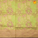 Light Green With Gold Semi Silk Set Sarees - Thenianantham