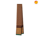 Lime Yellow checked with dark maroon  Gadwal silk saree