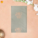 Grey with Brown Floral Motifs Soft silk Saree