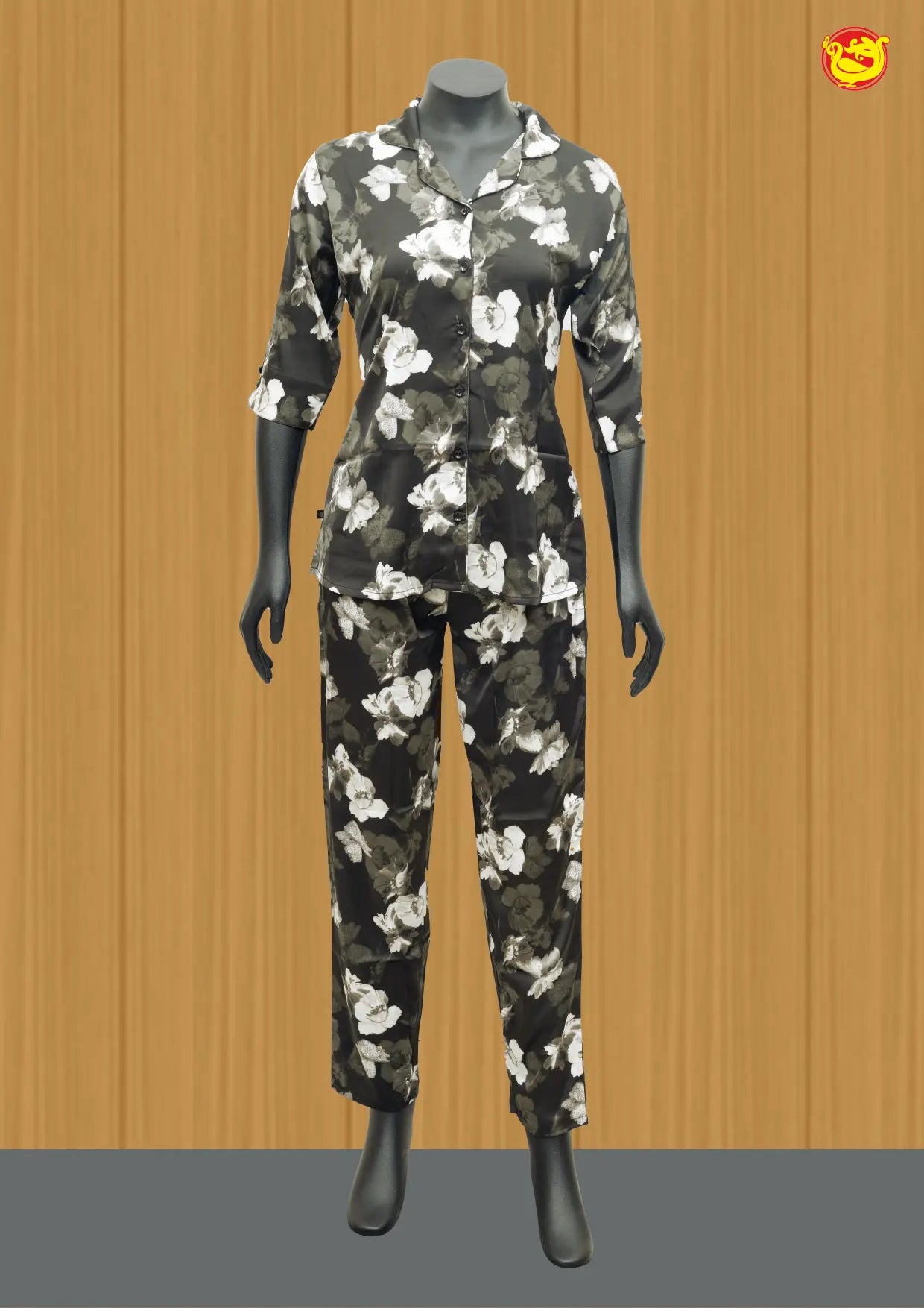 Green Women Night Suit Printed