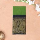 Green With Black  Sungudi Cotton Saree without Blouse