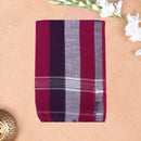 Multicolor Checked Linen Cotton Saree