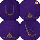 Purple Bridal Aariwork Blouse - Thenianantham