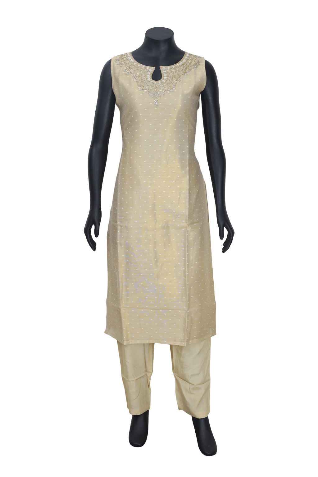 Gold Color Ladies Branded Straight Cut Readymade  Chudi Set