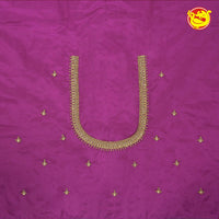 Magenta Bridal Aariwork Blouse - Thenianantham