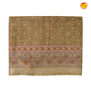 Mustard Yellow Bandhani Print Zari Border Russian Silk Saree - Thenianantham