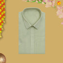 Drab Green Colour Tissue Readymade Shirts And Dhoti Sets for Men