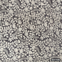 Blue With Kalamkari –Style Grey Dupatta Cotton Ladies Chudithar Material