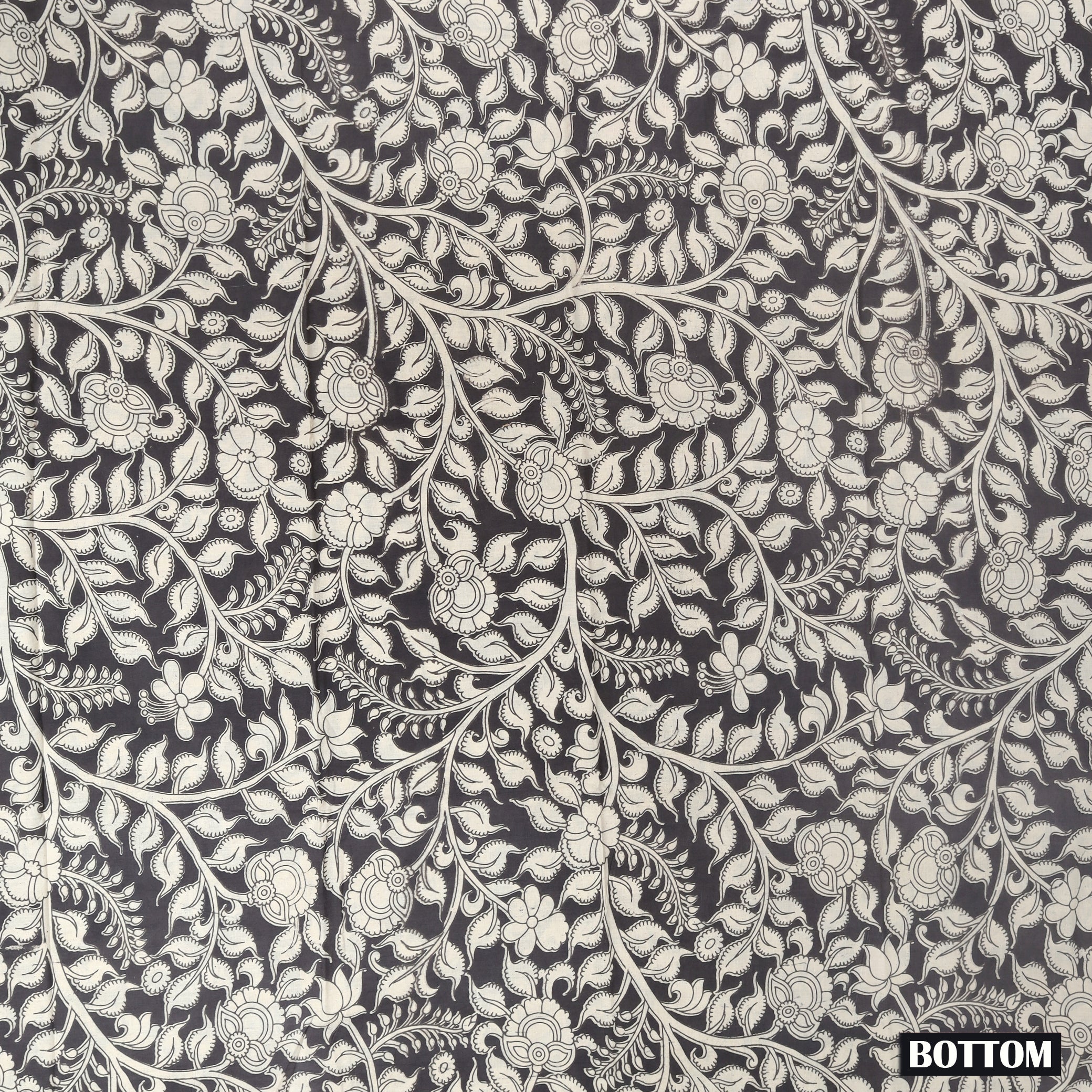 Blue With Kalamkari –Style Grey Dupatta Cotton Ladies Chudithar Material
