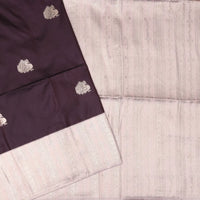 Dark Brown with Light Brown Soft Silk Saree