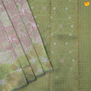 Copper With Light Green Floral Design Copper Zari Semi Silk Set Sarees - Thenianantham