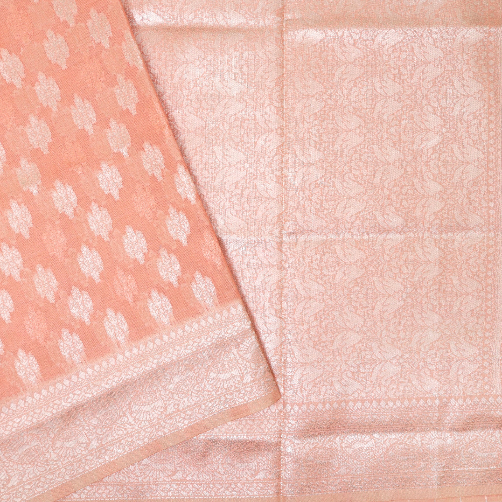 Orange Colour Fancy Weaving Saree