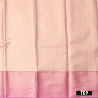 Peach Pink Art Pattu Pavadai Material