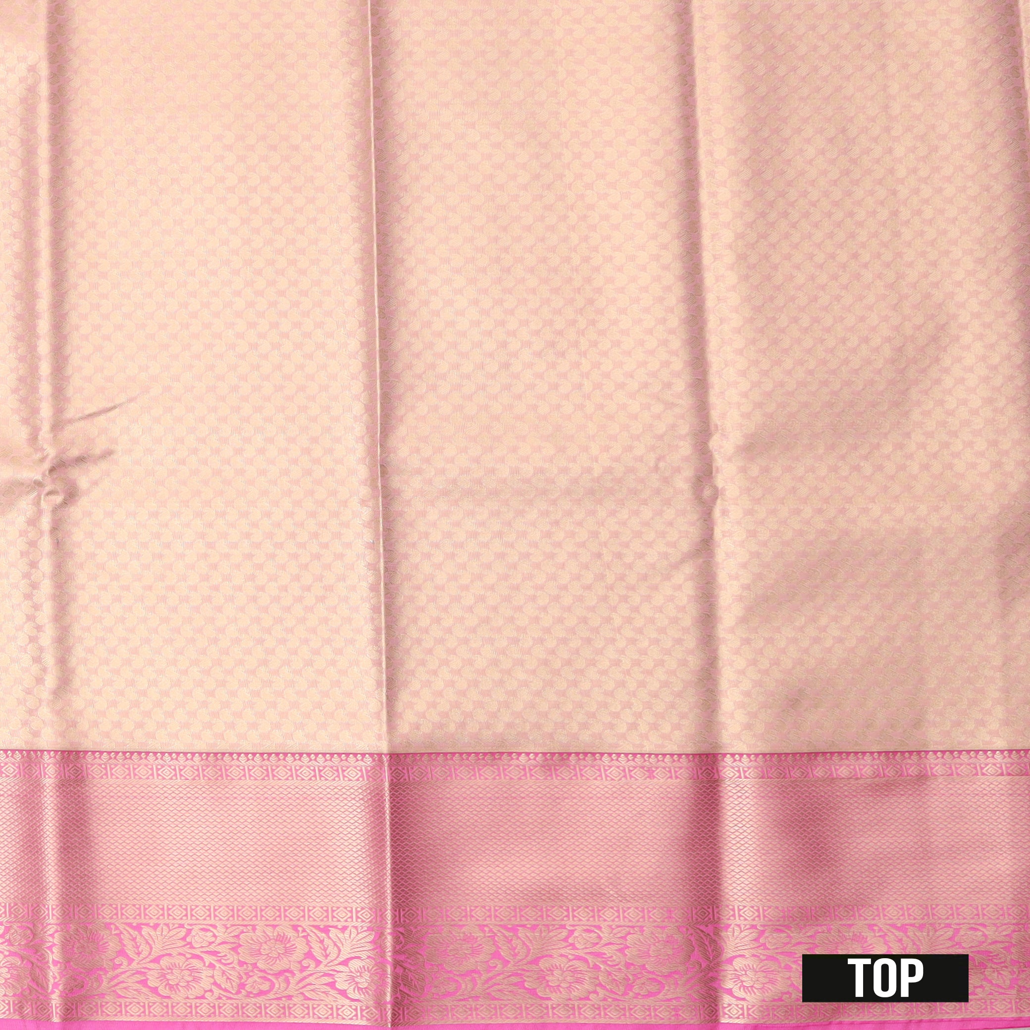 Peach Pink Art Pattu Pavadai Material