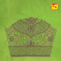 Light Green Bridal Aariwork Blouse