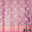 Peach Pink Art Pattu Pavadai Material
