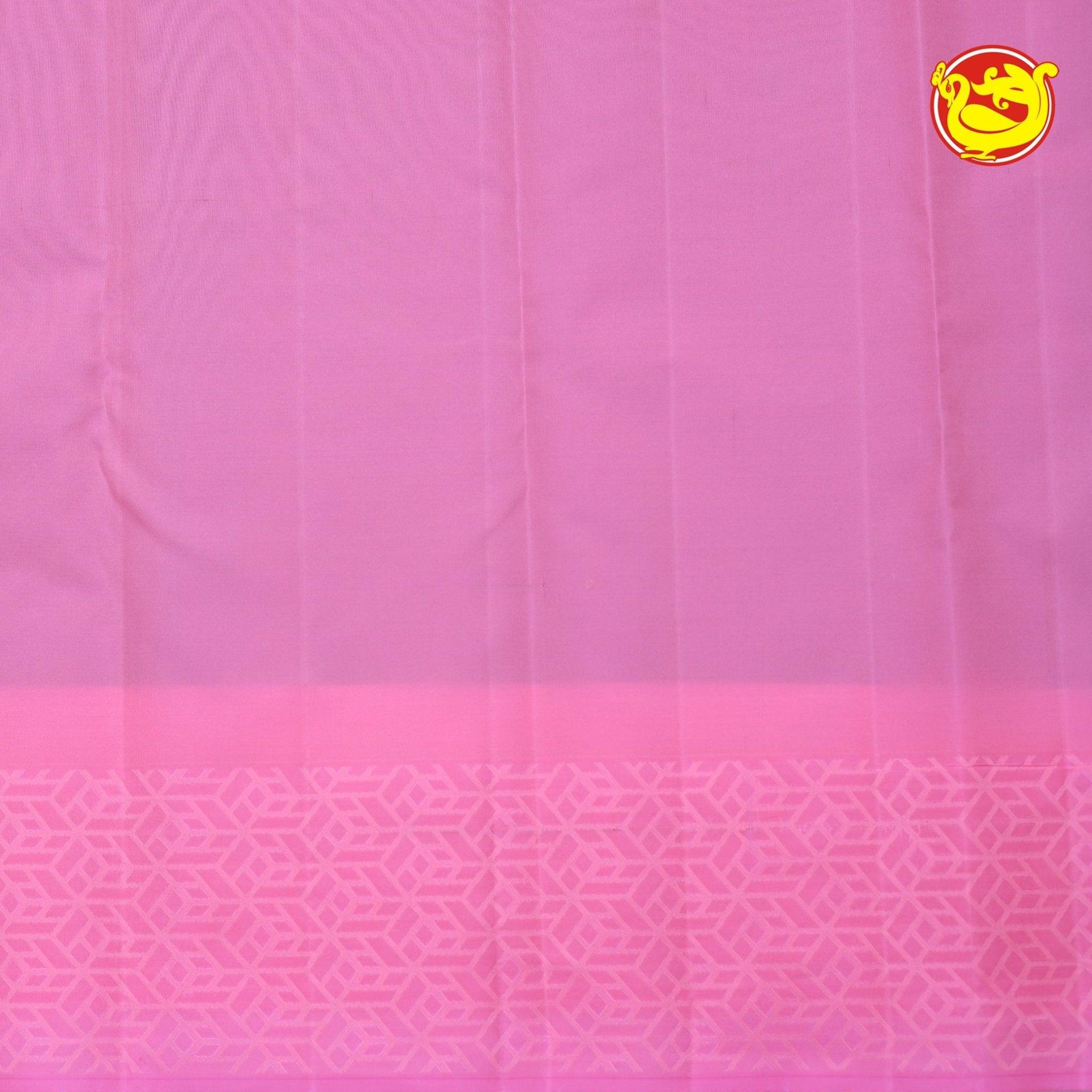 Brown Wedding Silk Saree With Pink Pallu - Thenianantham