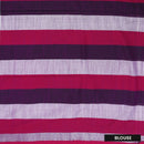 Multicolor Checked Linen Cotton Saree