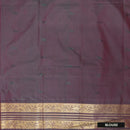 Pink With Coffee Brown Copper Zari Border Soft Silk Saree