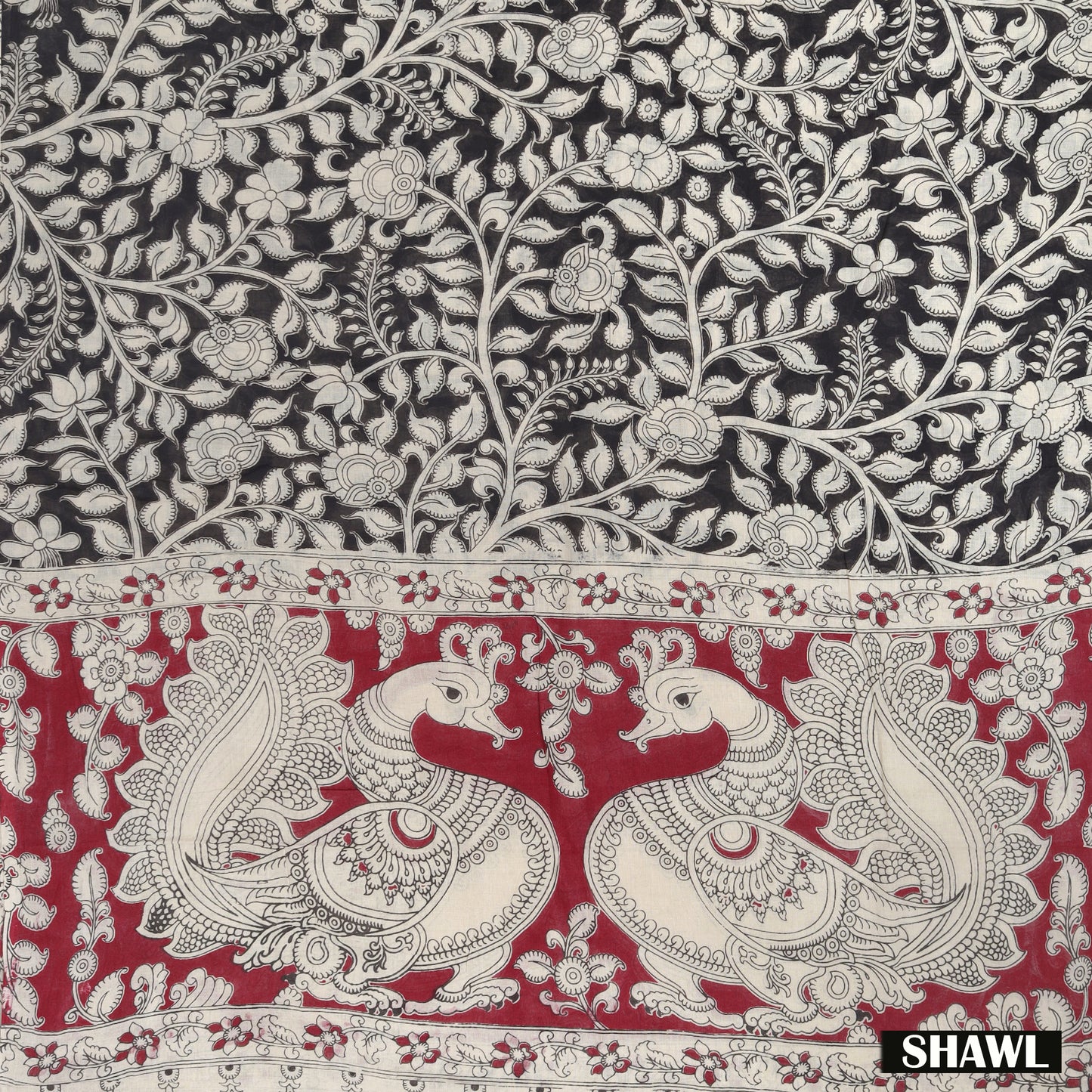 Blue With Kalamkari –Style Grey Dupatta Cotton Ladies Chudithar Material