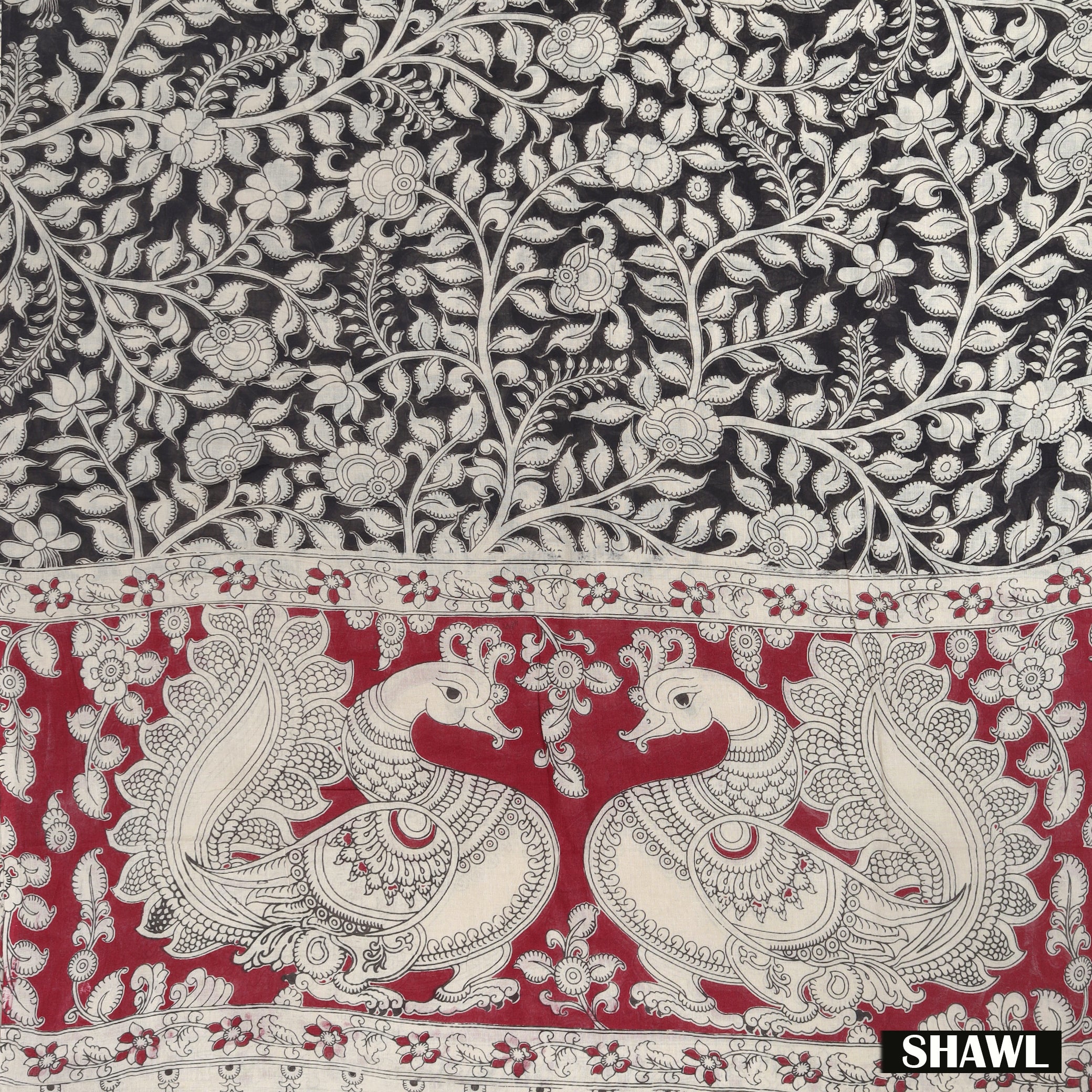 Blue With Kalamkari –Style Grey Dupatta Cotton Ladies Chudithar Material