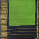 Green With Black  Sungudi Cotton Saree without Blouse