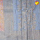 Multicolour With Light Blue Pallu Semi Linen Cotton Sarees - Thenianantham