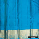 Green  with Blue Gold Zari Border Wedding Silk Saree