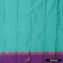 Teal Blue With Violet Border  Arani Silk Saree